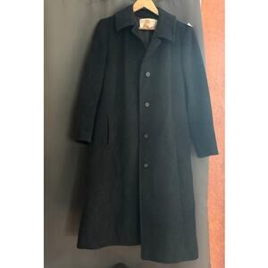 Pendleton Vintage wool trench coat  Gray USA Long Sleeve  Button up.